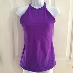 Kira Grace Yoga Top Purple Medium Cross Strap